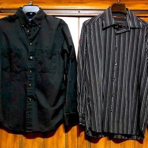 Men’s long sleeve dress shirts, a set of two. Size: Small. Gently worn.